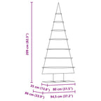 Metalinis Kalėdų medis s stovu Auksinė 210 cm