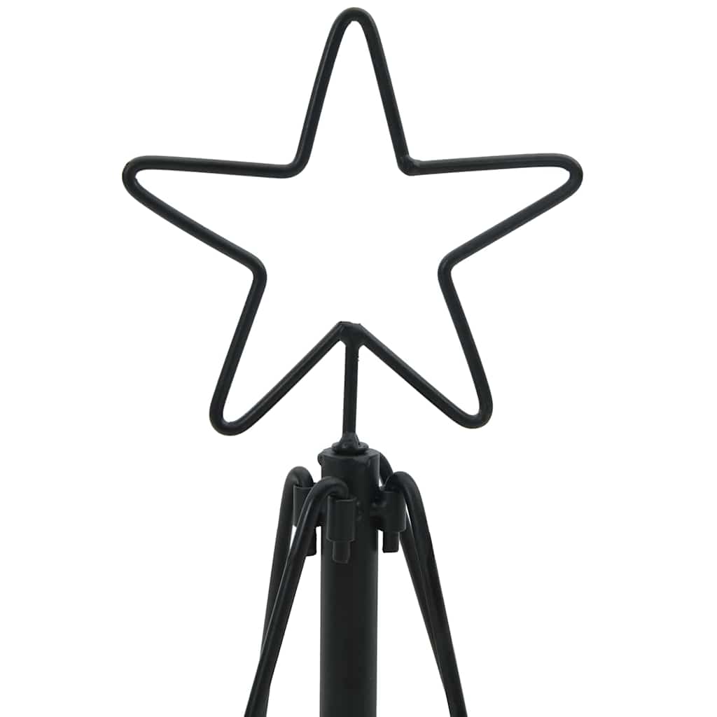 Kalėdų Kūgio Medis s stovu Juoda 125 cm Plienas