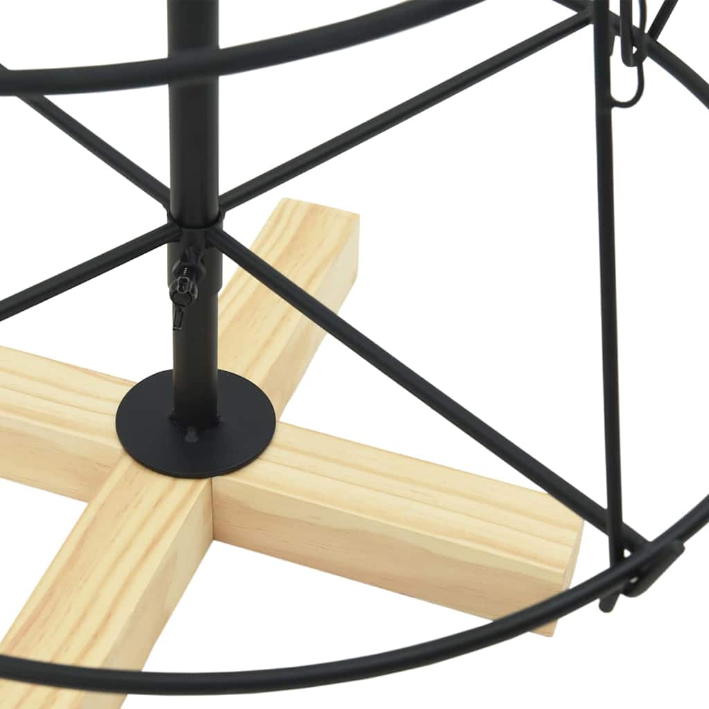 Kalėdų Kūgio Medis s stovu Juoda 125 cm Plienas