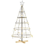 Kalėdų Kūgio Medis s stovu Juoda 125 cm Plienas