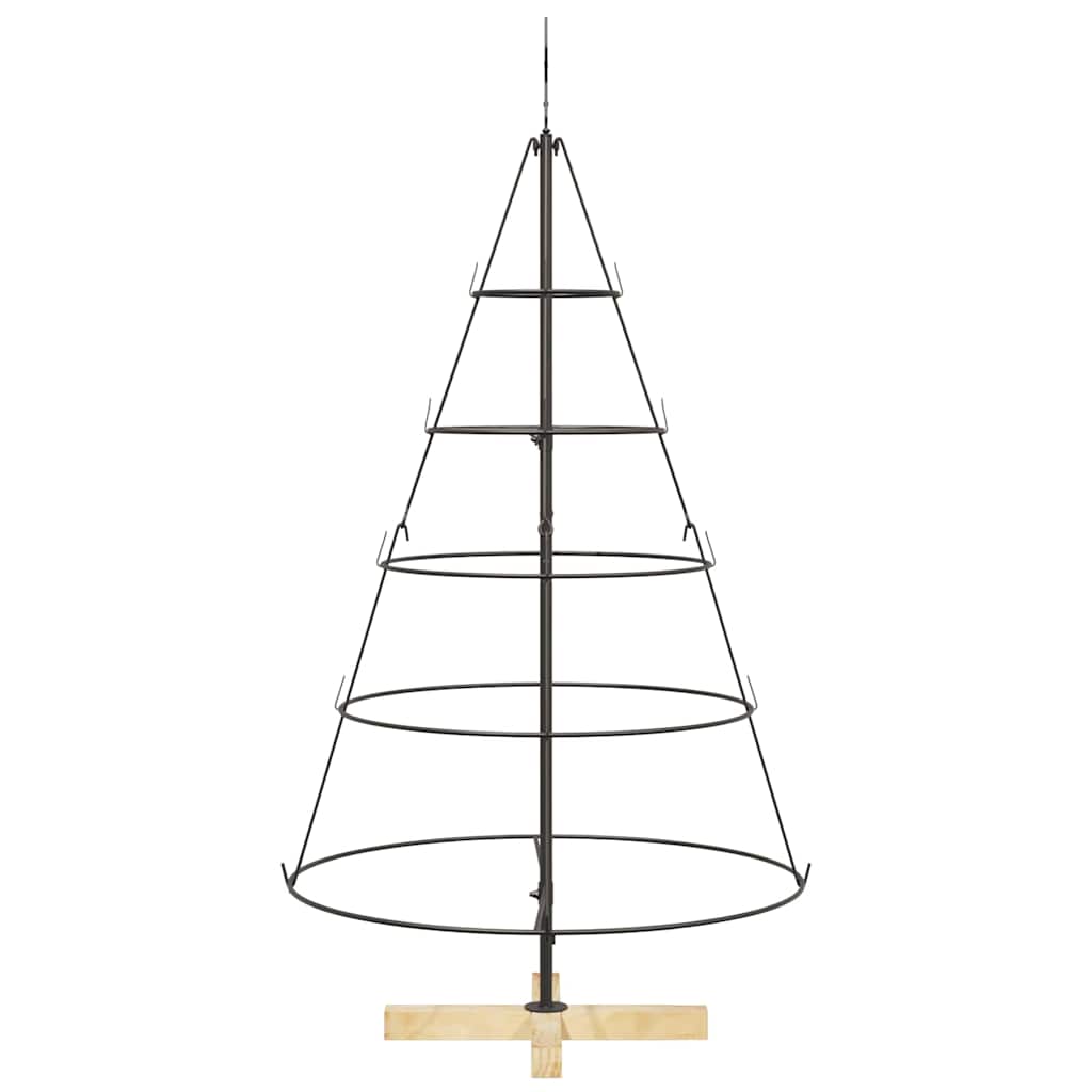 Kalėdų Kūgio Medis s stovu Juoda 125 cm Plienas