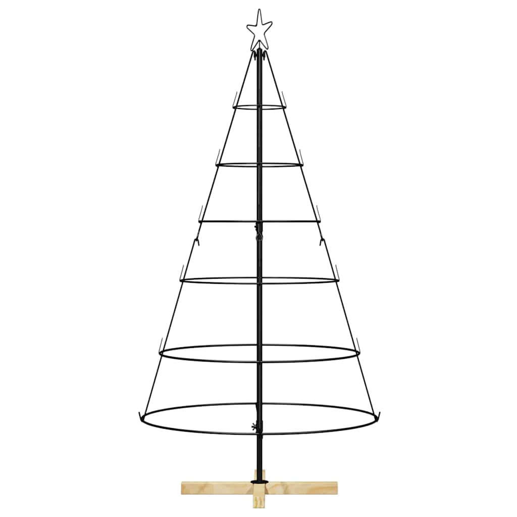 Kalėdų Kūgio Medis s stovu Juoda 150 cm Plienas
