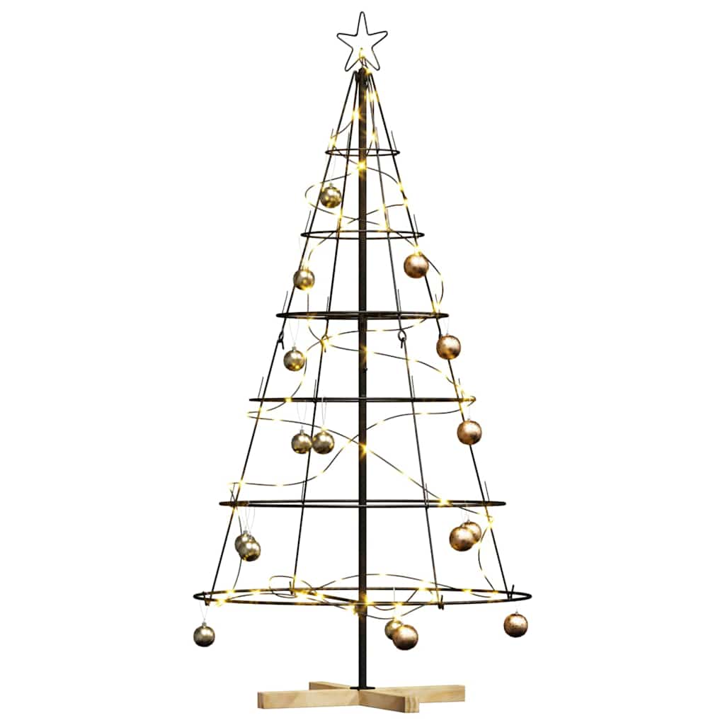 Kalėdų Kūgio Medis s stovu Juoda 150 cm Plienas