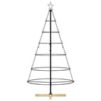 Kalėdų Kūgio Medis s stovu Juoda 150 cm Plienas