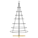 Kalėdų Kūgio Medis s stovu Juoda 180 cm Plienas