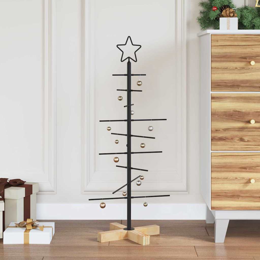 Metalinis Kalėdų medis s stovu Juoda 90 cm