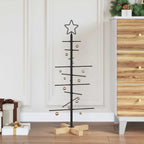 Metalinis Kalėdų medis s stovu Juoda 90 cm