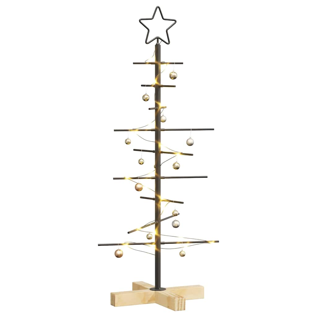 Metalinis Kalėdų medis s stovu Juoda 90 cm