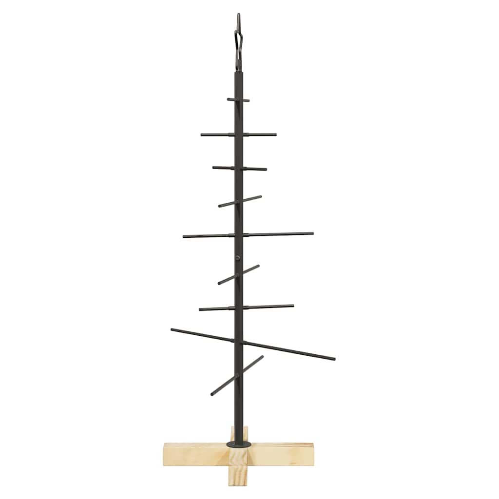 Metalinis Kalėdų medis s stovu Juoda 90 cm