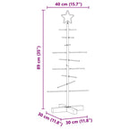 Metalinis Kalėdų medis s stovu Juoda 90 cm
