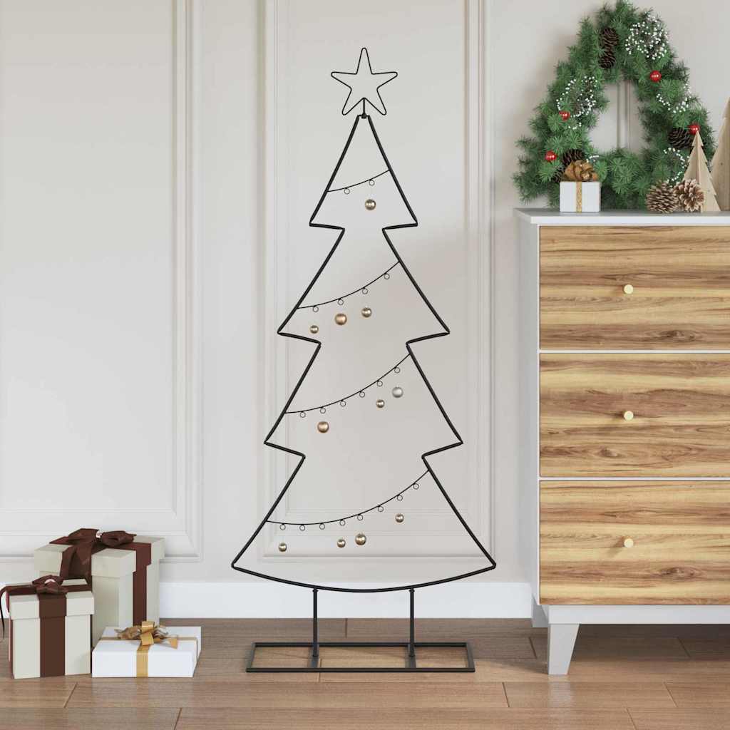 Metalinis Kalėdų medis s stovu Juoda 125 cm Plienas