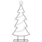Metalinis Kalėdų medis s stovu Juoda 125 cm Plienas