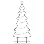 Metalinis Kalėdų medis s stovu Juoda 180 cm Plienas