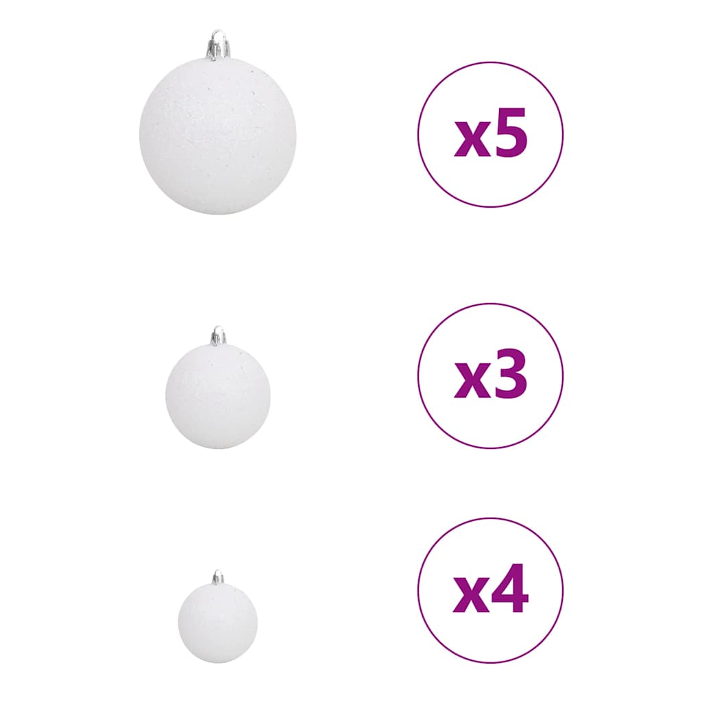 Dirbtinis lieknas Kalėdų medis su 150 LED Žalia ir balta 150 cm