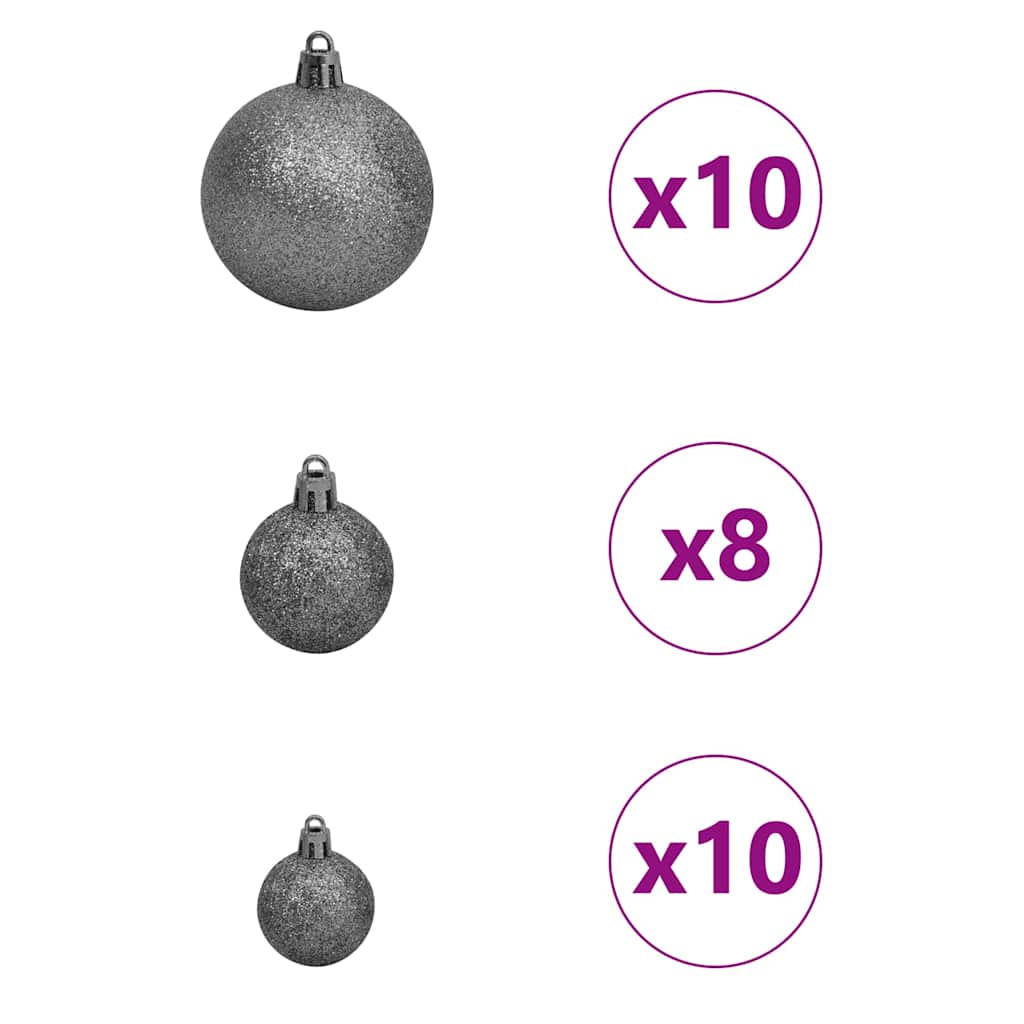 vidaXL Dirbtinis lieknas Kalėdų medis su 300 LED Žalia ir balta 240 cm