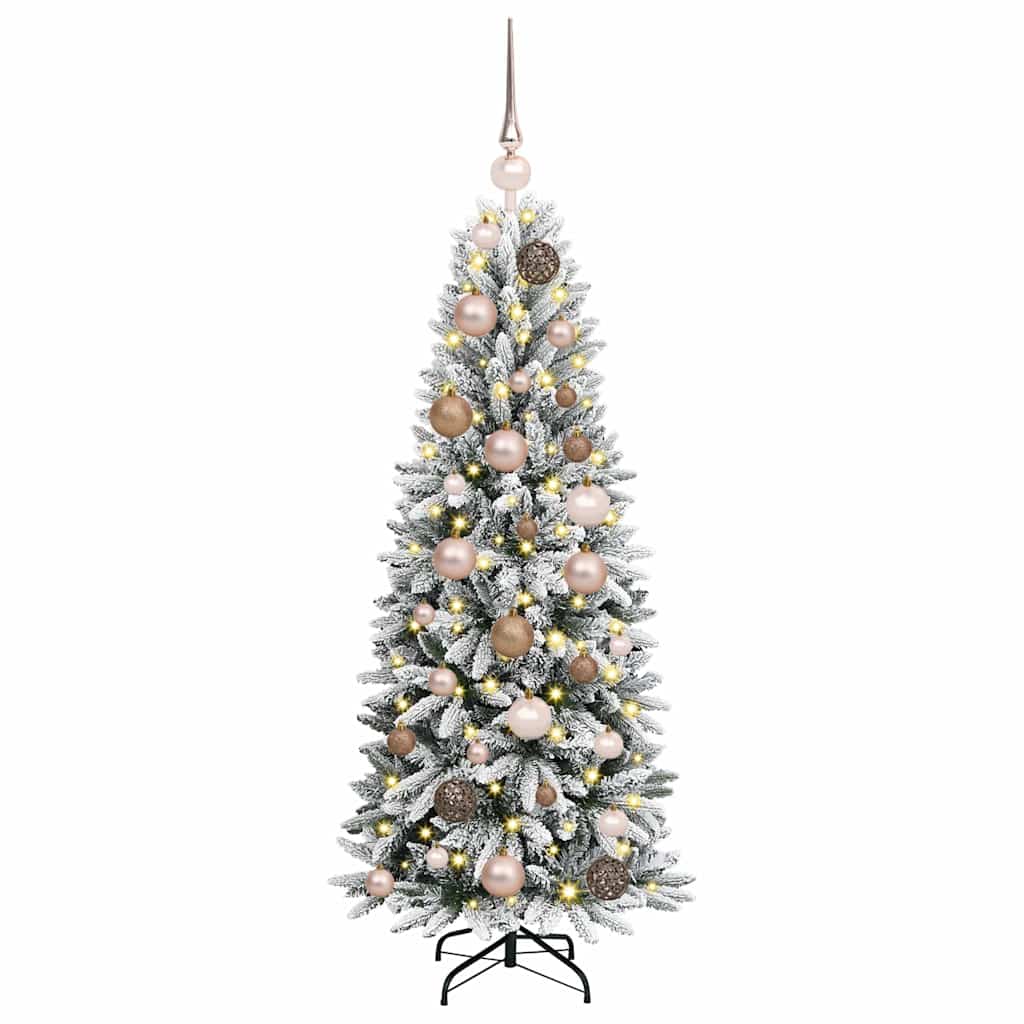 Dirbtinė Kalėdų eglutė su 150 LED s stovu Balta 120 cm