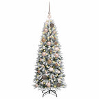 Dirbtinė Kalėdų eglutė su 150 LED s stovu Balta 120 cm