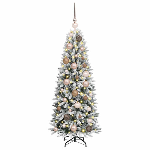 Dirbtinė Kalėdų eglutė su 150 LED s stovu Balta 120 cm