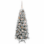 Dirbtinė Kalėdų eglutė su 150 LED s stovu Balta 120 cm