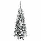Dirbtinė Kalėdų eglutė su 150 LED s stovu Balta 120 cm
