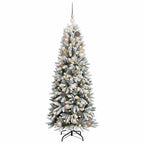 Dirbtinė Kalėdų eglutė su 150 LED s stovu Balta 150 cm