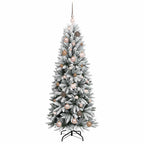 Dirbtinė Kalėdų eglutė su 150 LED s stovu Balta 150 cm