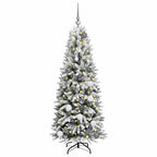 Dirbtinė Kalėdų eglutė su 150 LED s stovu Balta 150 cm