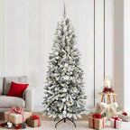 Dirbtinė Kalėdų eglutė su 300 LED s stovu Balta 210 cm