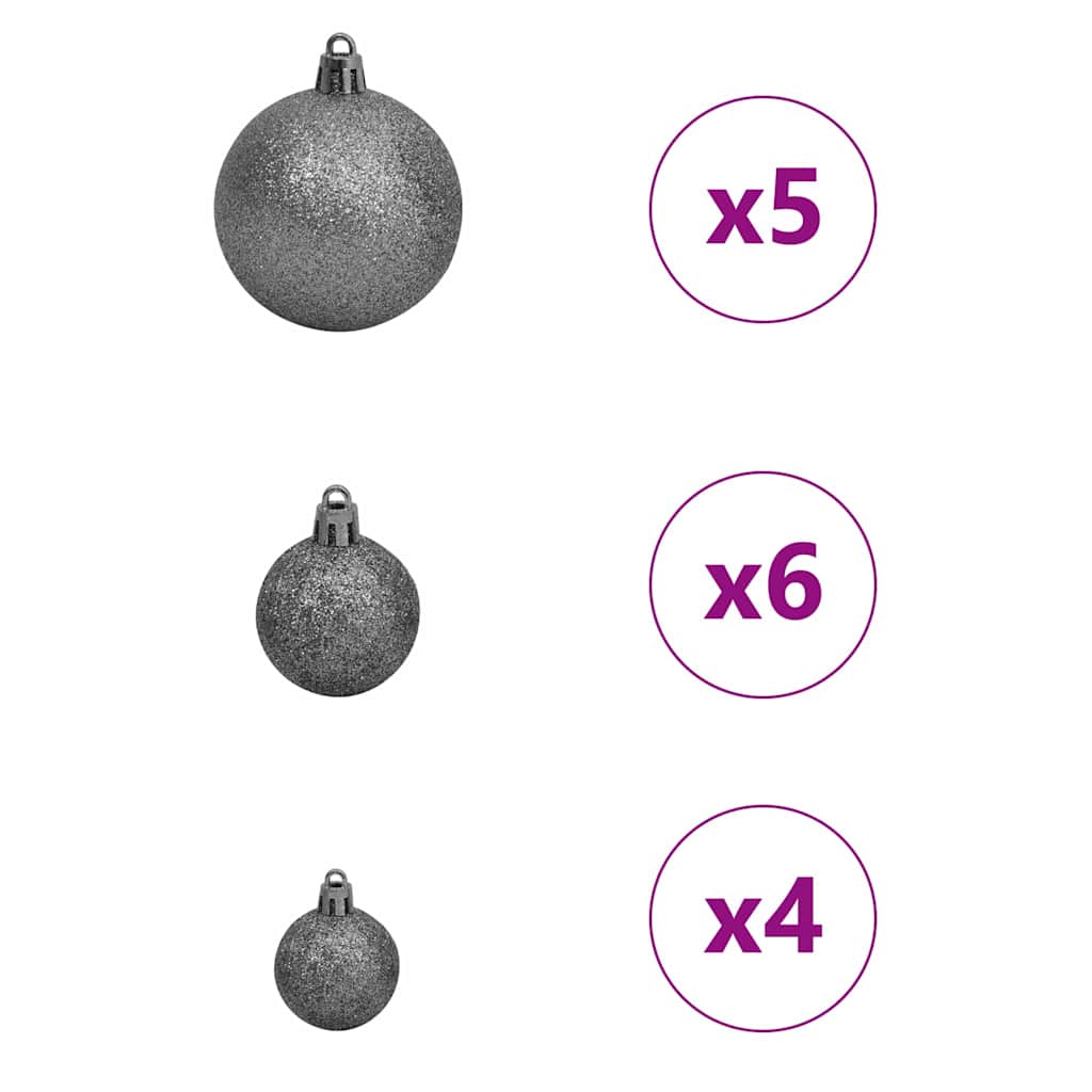 vidaXL Dirbtinė Kalėdų eglutė Balta 120 cm PVC ir Metalas ir Plastikas