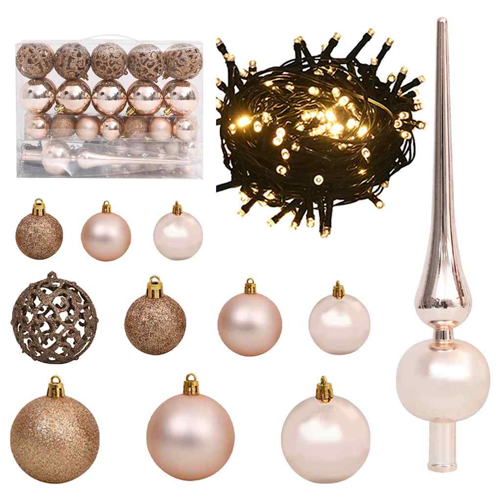 vidaXL Kalėdų eglutė su 150 LED s stovu Balta 120 cm PE ir Plienas