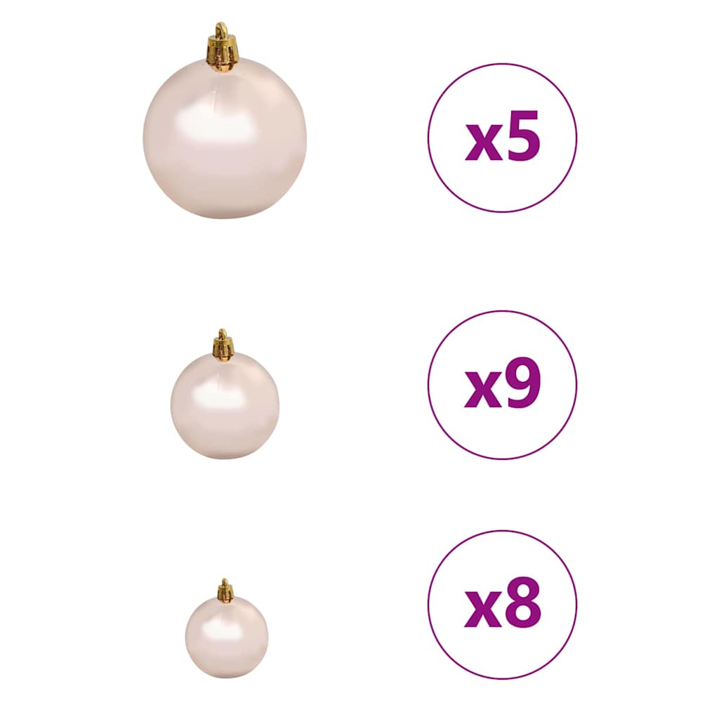 vidaXL Kalėdų eglutė su 150 LED s stovu Balta 120 cm PE ir Plienas