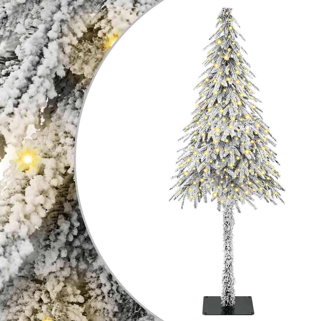 Kalėdų eglutė su 300 LED s stovu Balta 180 cm PE ir Plienas