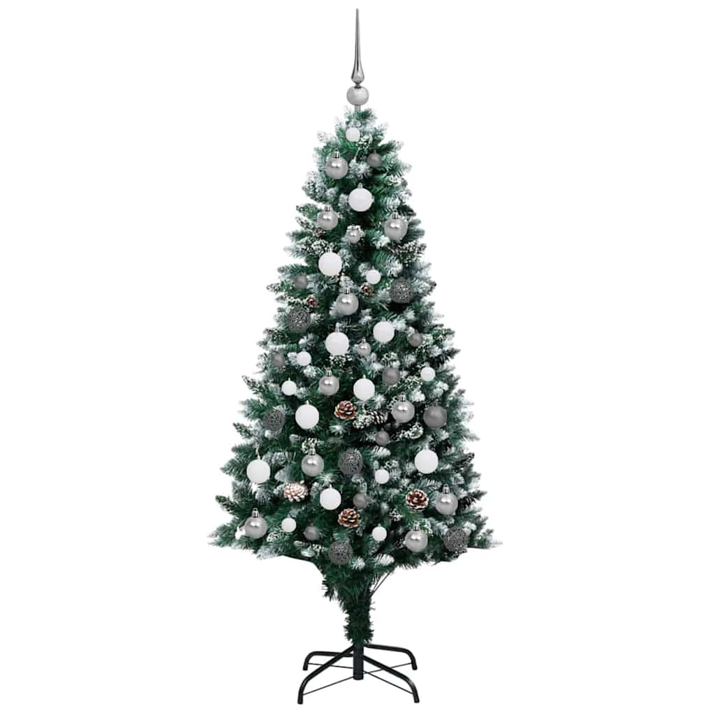 Dirbtinė Kalėdų eglutė Žalia 180 cm PVC ir Plienas ir Plastikas