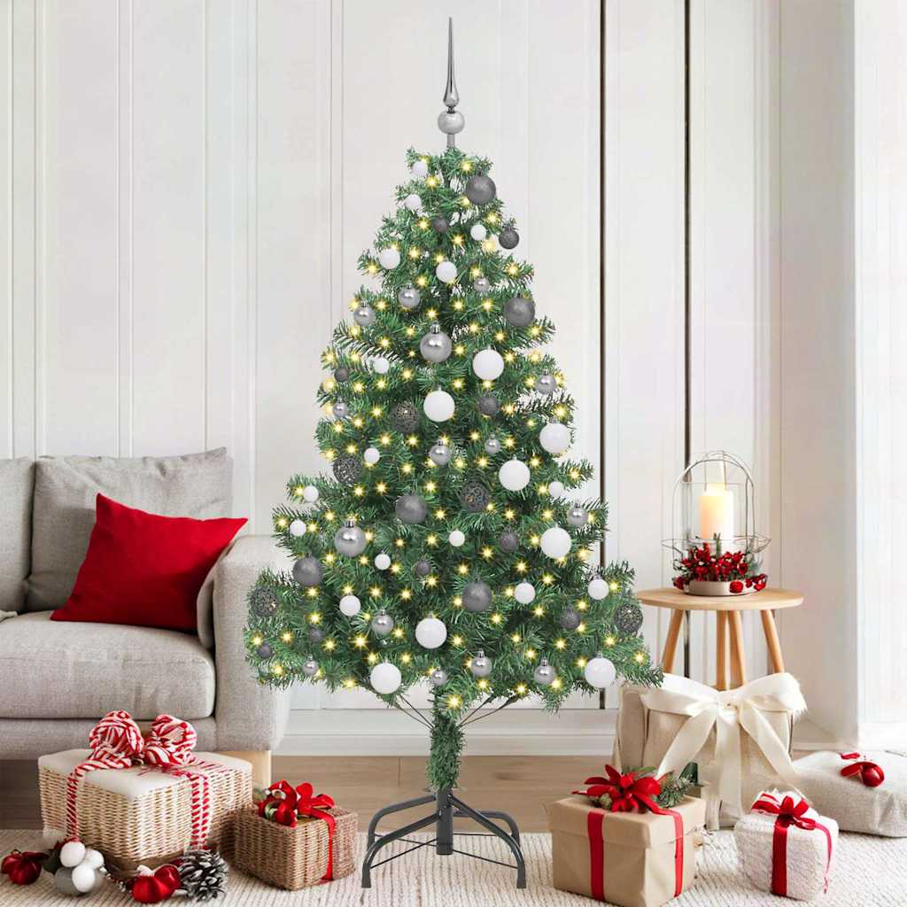 Kalėdų eglutė su 300 LED s stovu Žalia 180 cm PVC