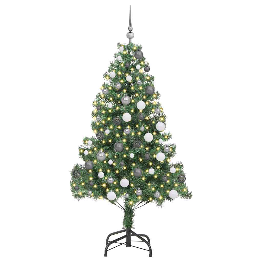 Kalėdų eglutė su 300 LED s stovu Žalia 180 cm PVC