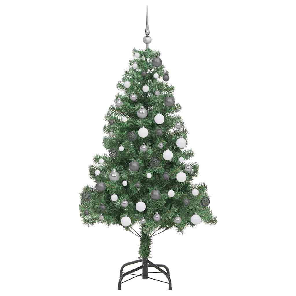 Kalėdų eglutė su 300 LED s stovu Žalia 180 cm PVC