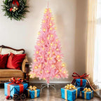 Kalėdų eglutė su 300 LED s stovu Rožinė 180 cm PVC
