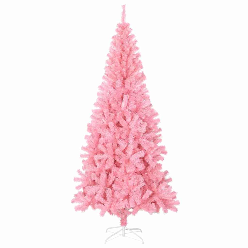 Kalėdų eglutė su 300 LED s stovu Rožinė 180 cm PVC