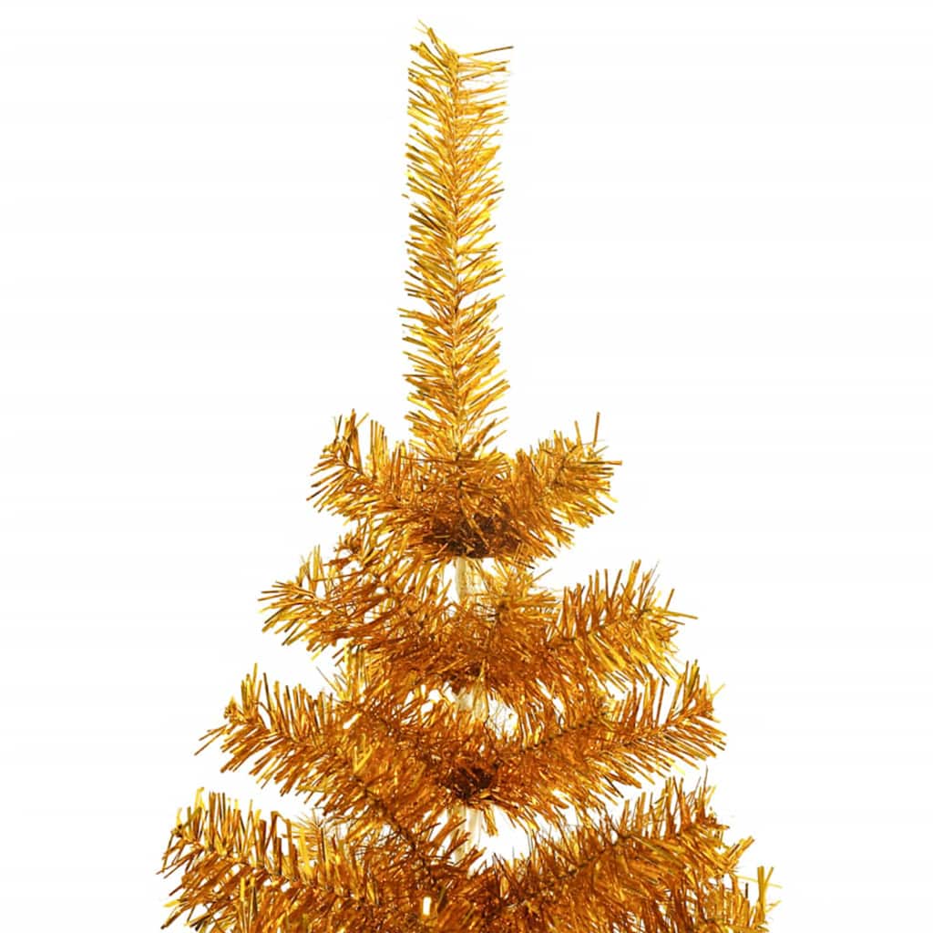 Kalėdų eglutė su 300 LED s stovu Auksinė 180 cm PET