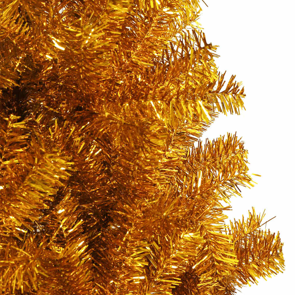 Kalėdų eglutė su 300 LED s stovu Auksinė 180 cm PET