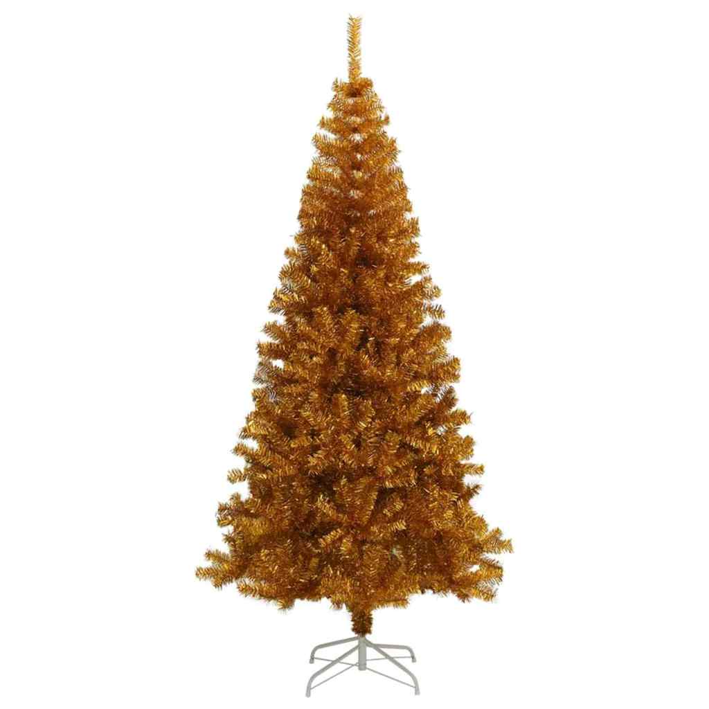 Kalėdų eglutė su 300 LED s stovu Auksinė 180 cm PET