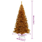 Kalėdų eglutė su 300 LED s stovu Auksinė 180 cm PET