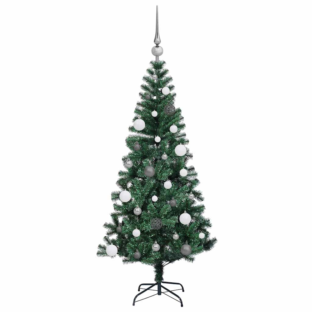 Dirbtinis prieššventinis eglutė su šviesomis Žalia 150 cm