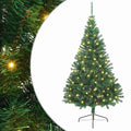 Dirbtinis prieššventinis eglutė su šviesomis Žalia 240 cm PVC