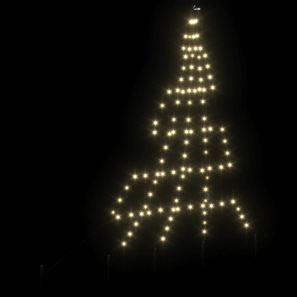 LED Kalėdinė eglutė su žemės kuoleliais Šilta balta 182 cm