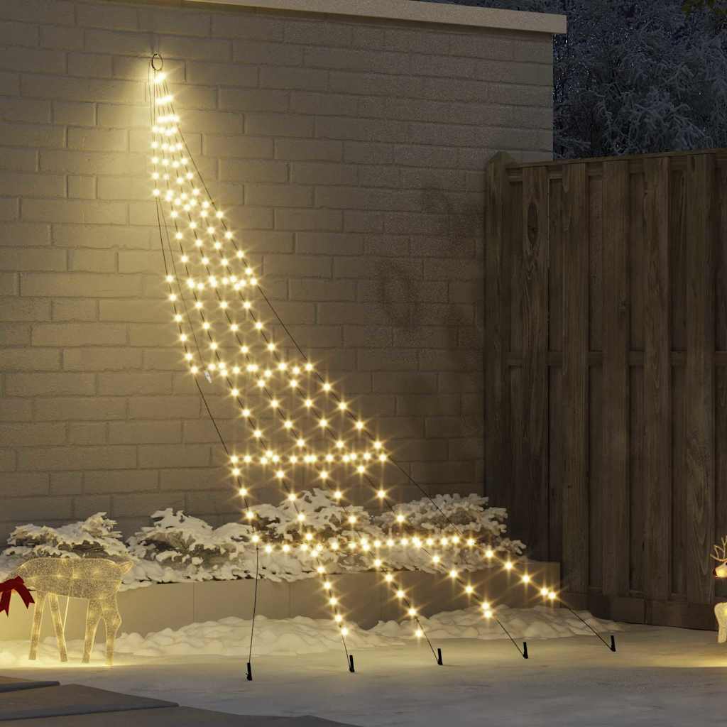 LED Kalėdinė eglutė su žemės kuoleliais Šilta balta 306 cm