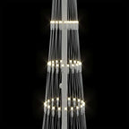 LED Kalėdų medis s stovu Šilta balta 51 x 51 x 190 cm metalas