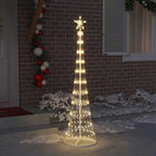 LED Kalėdų medis s stovu Šilta balta 51 x 51 x 190 cm metalas