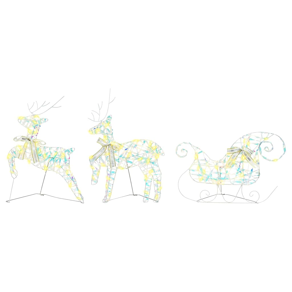 LED elniai su 60 LED 3 pcs Šilta balta PET