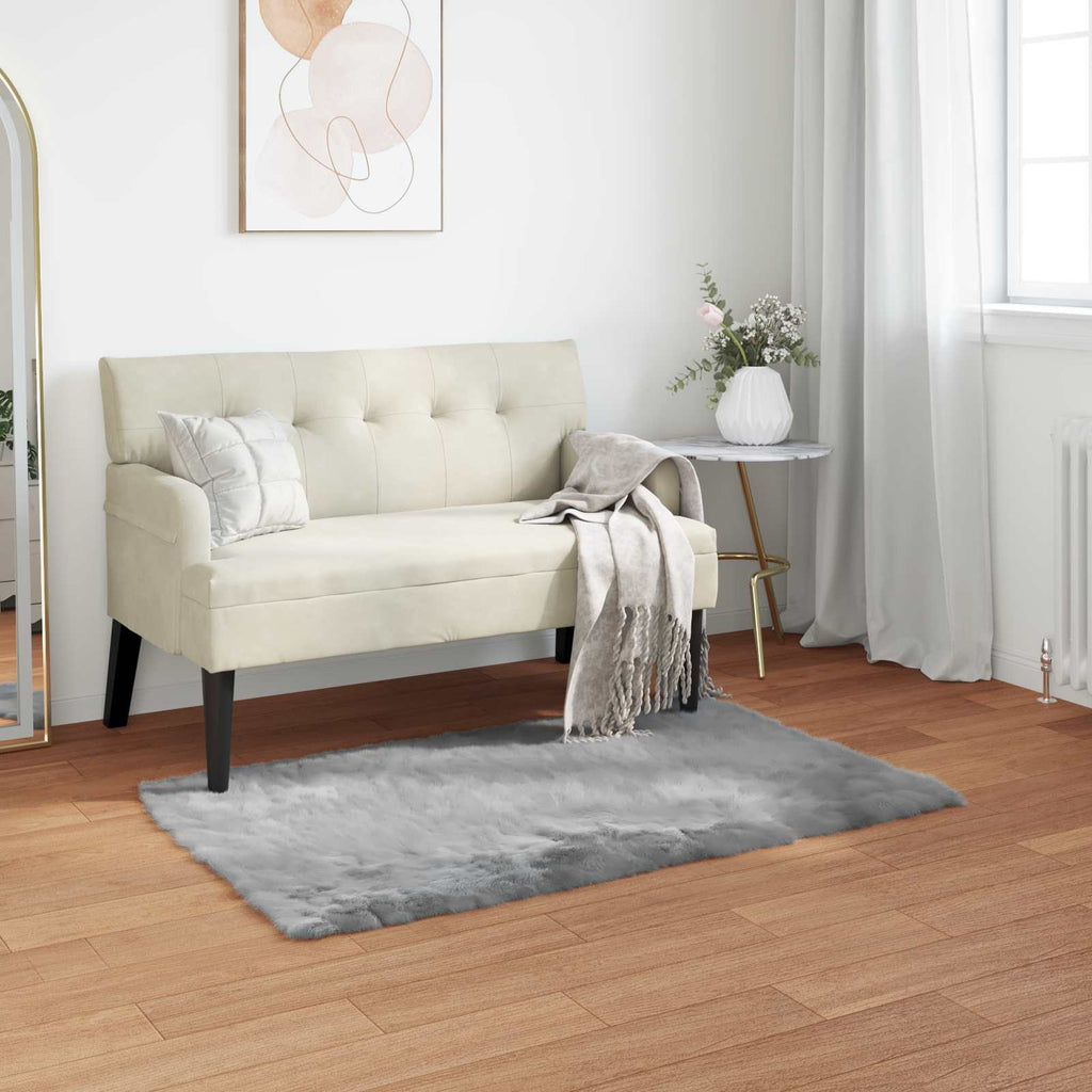 Dirbtinio avikailio kilimas Tafalla Pilka 60 x 110 cm